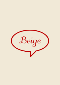 Basic simple cursive beige red