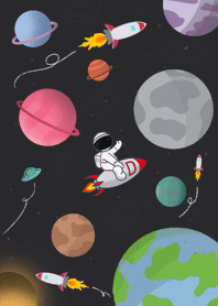 Galaxy space and astronaut