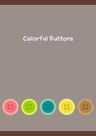 Colorful Buttons on brown
