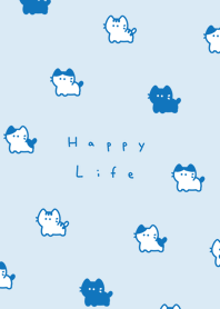 แมว．aqua blue