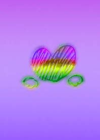 Handwritten Heart Angel Light Purple