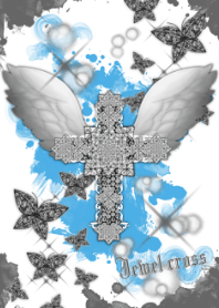 Jewel cross -Angel White-