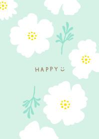 White flowers leaves healing24from Japan