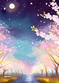 美しい夜桜の着せかえ#2024