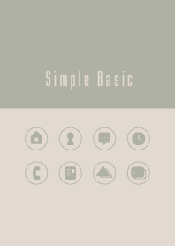 シンプルベーシック:カーキベージュ