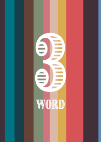 3WORD／セリフ体 【ストライプ】