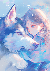 雪地哈士奇&女孩❤