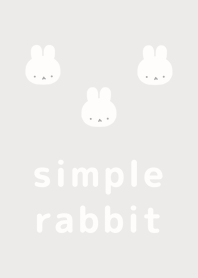 simple rabbit . gray white