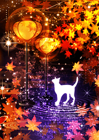 Autumn leaves and Cat (fc)
