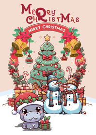 สุขสันต์วันคริสต์มาสกับฮิปโปน้อย