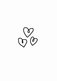 (Hand written slack cute 3 heart theme)