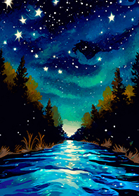 Beautiful starry night view#1578