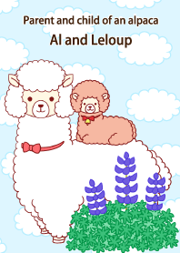 Parent and child of an alpaca Al& Leloup