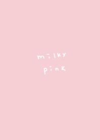 Milky pink. Simple and cute.