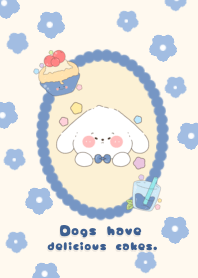 Dogs have delicious cakes.