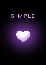 Simple  heart parple black