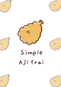 シンプル アジフライ ホワイト ブルー