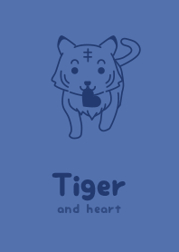 Tiger & heart Lavender blue