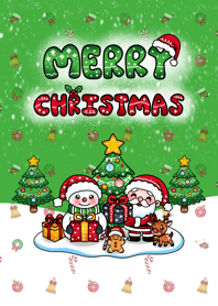 Merry Christmas Forest Green