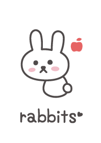 กระต่าย*สีขาว*แอปเปิ้ล