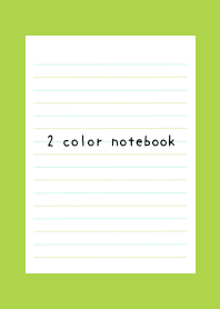 2 COLOR NOTEBOOK/LB&YEL GR/RED/GREEN
