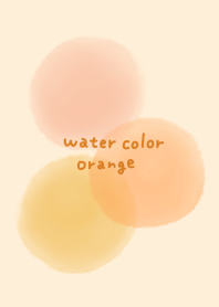 シンプル水彩オレンジ
