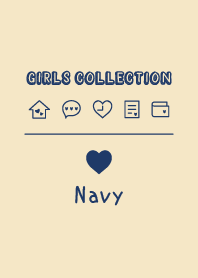 Girls Collection -Heart- Navy