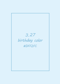 birthday color - March 27