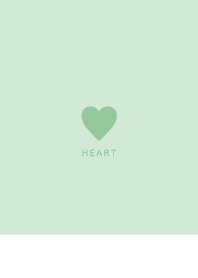 Simple Heart / White& Dull Green