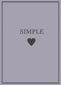 SIMPLE HEART =dustypurple black=