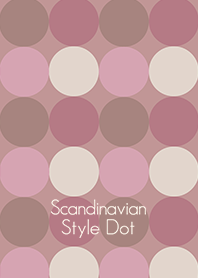 Scandinavian Style Dot pink & brown