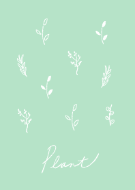 シンプルな植物たち -グリーンホワイト