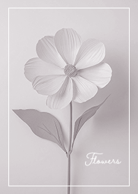 Greige simple flower02_1