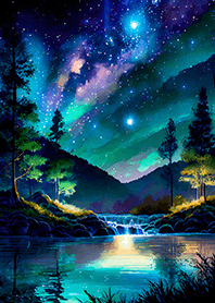 Beautiful starry night view#2752