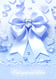 Sparkling Hearts & Ribbons - Blue 5