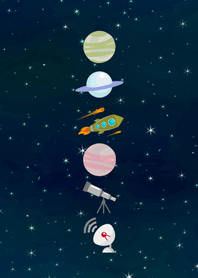 宇宙の空のように