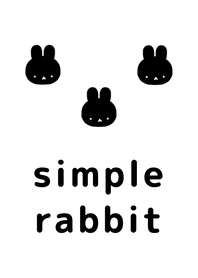 simple rabbit . white