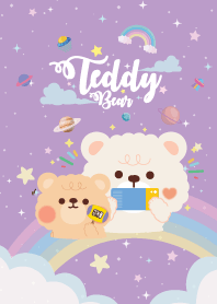 Teddy Bears Rainbow Galaxy Violet