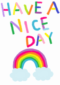 (Happy rainbow theme white )