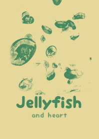 Jellyfish & heart Pale lime light