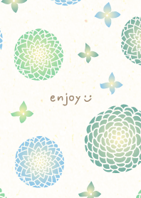 round flowers and small flowers29 Japan