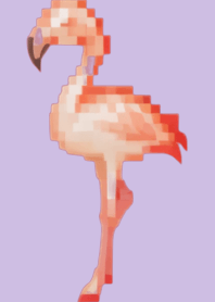 Flamingo Pixel Art Theme  Purple 04