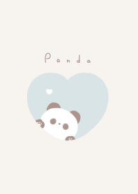 Panda in Heart/light blue LB.