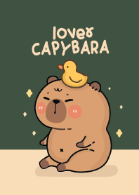 Capybara cute : mid night green!