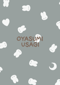 おやすみうさぎ #パターン #グリーン