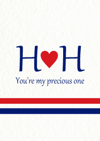 H&H イニシャル -Red & Blue-