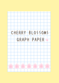 CHERRY BLOSSOMS GRAPH PAPERj-LIGHTYELLOW