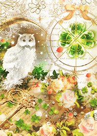 ◆健康運上昇◆フクロウとクローバー