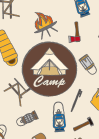 Camping equipment icons