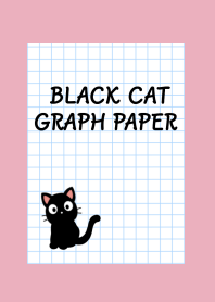 BLACK CAT GRAPH PAPER/ROSE PINK